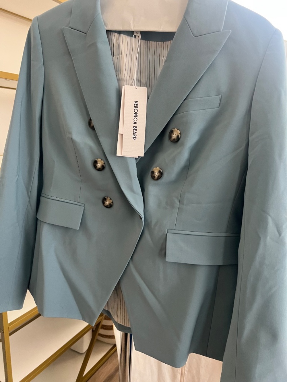 NWT VERONICA BEARD Sea Glass Miller Dickey Jacket Blazer Size 14 - Picture 4 of 6
